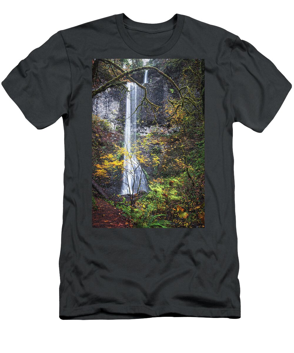 Forest T-Shirt featuring the photograph Forest Falls by Ryan Weddle