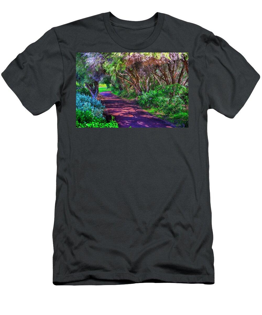 Australia T-Shirt featuring the photograph Tree Walk by Jay Heifetz