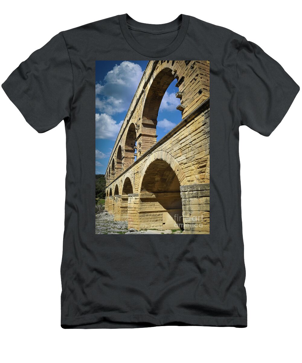 Pont Du Guard T-Shirt featuring the photograph France Pont du Guard Photo 169 by Lucie Dumas