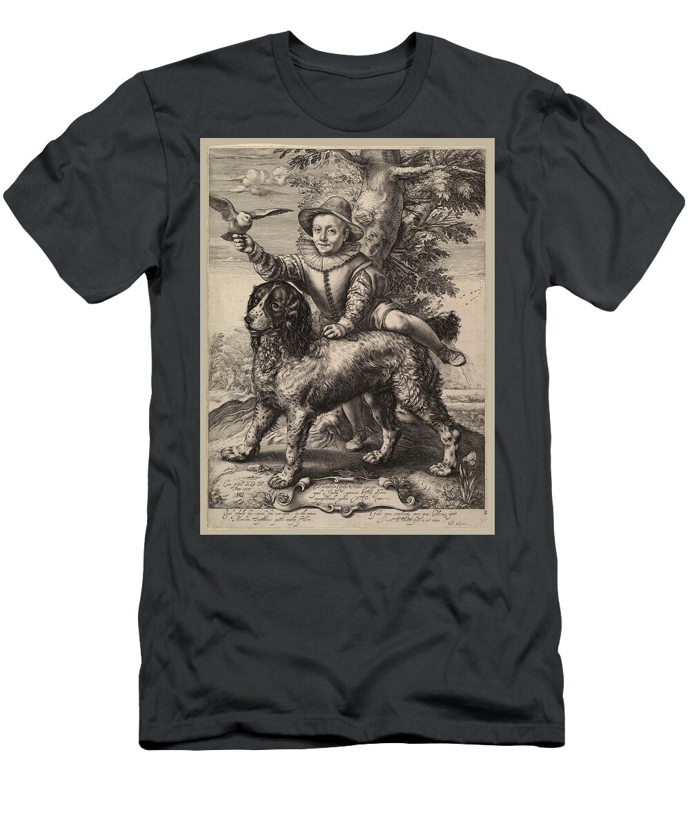 Hendrik Goltzius T-Shirt featuring the drawing Frederick de Vries by Hendrik Goltzius
