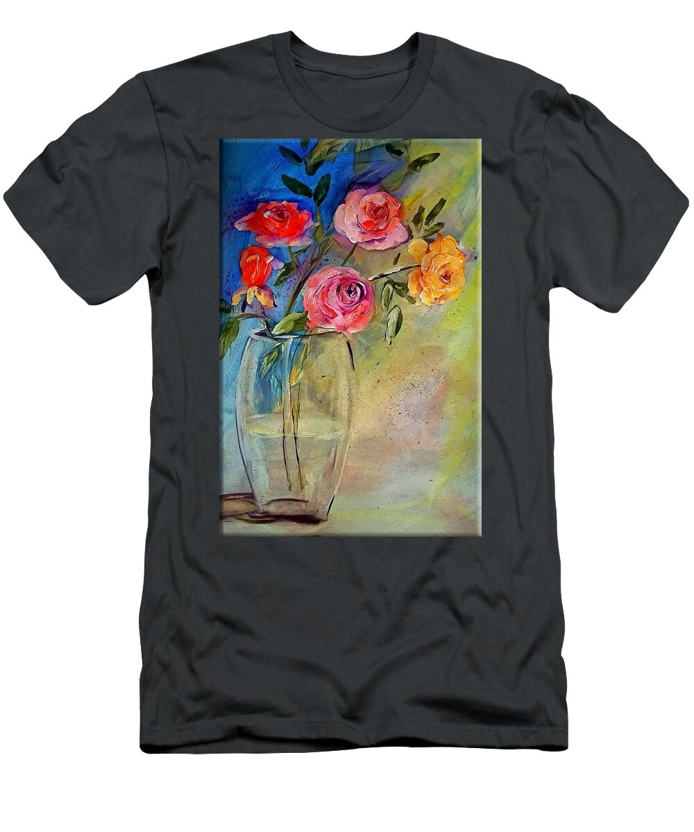 Fresh T-Shirt featuring the painting Fresh Cut by Lisa Kaiser