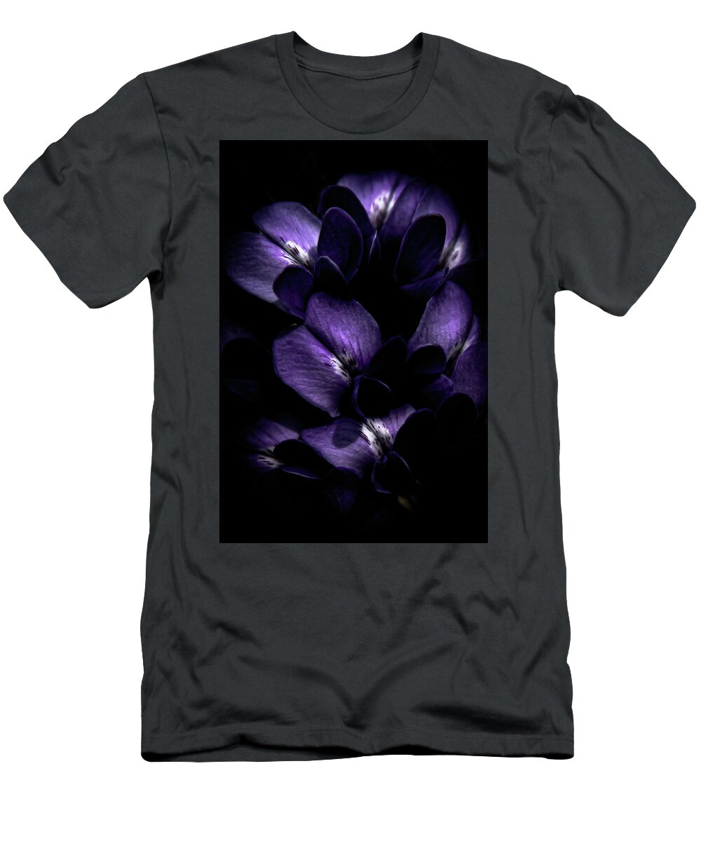 Purple T-Shirt featuring the photograph From Behind the Shadows by Bonny Puckett