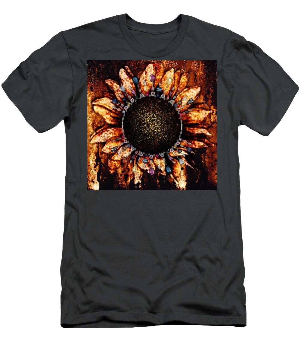 Abstract Art T-Shirt featuring the mixed media From Mud by Canessa Thomas