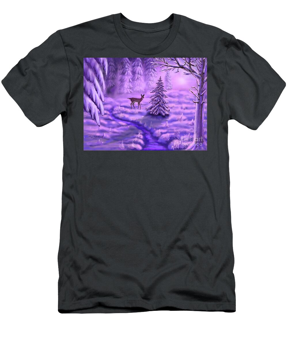 Gary T-Shirt featuring the digital art Frosty Sunset View by Gary F Richards