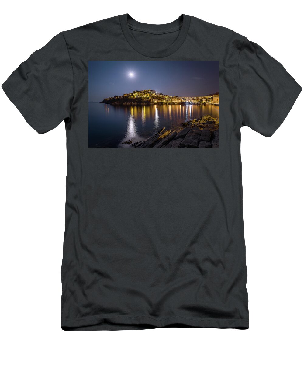 Kavala T-Shirt featuring the photograph Full Moon Magic III by Elias Pentikis