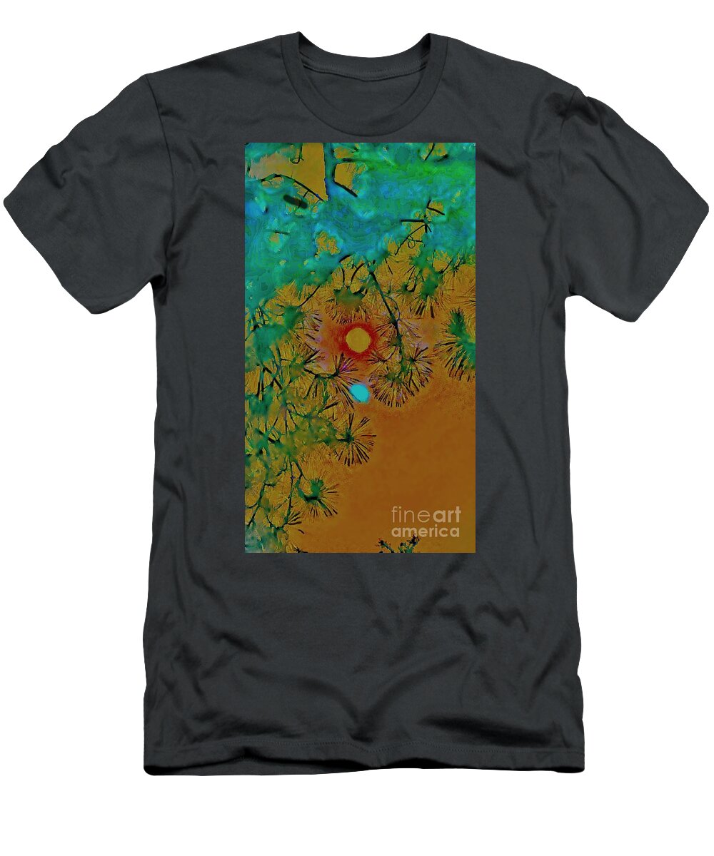  T-Shirt featuring the digital art Full Moon One by Glenn Hernandez