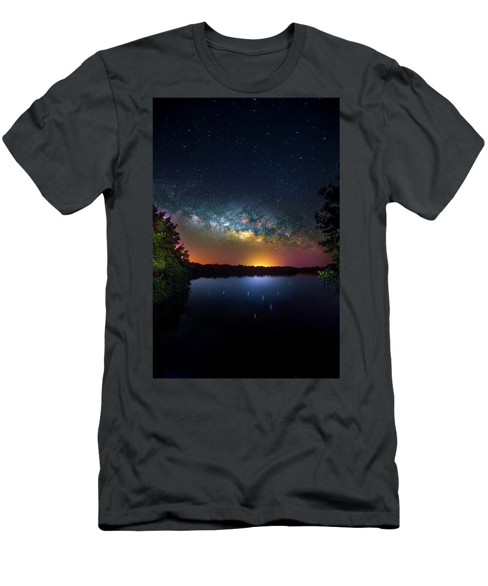 Milky Way T-Shirt featuring the photograph Galaxy Island by Mark Andrew Thomas