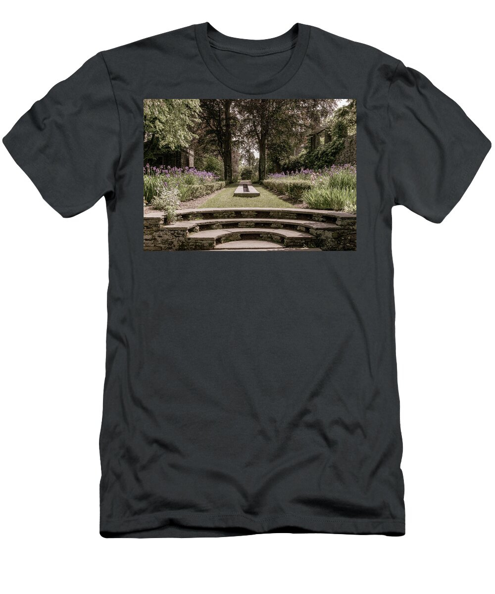 Gardens T-Shirt featuring the photograph Gardens at Grey Towers National Historic Site Milford PA by Amelia Pearn