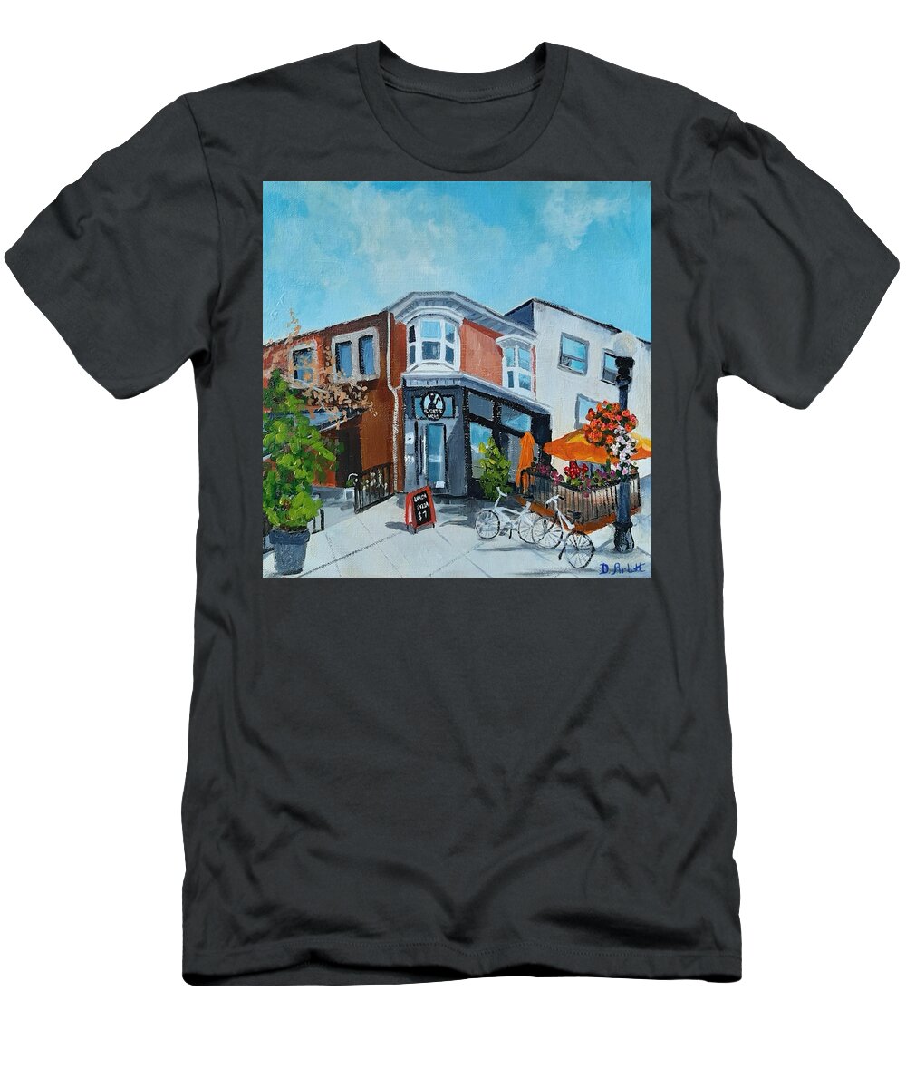 Toronto T-Shirt featuring the painting Il Gatto Nero by Diane Arlitt
