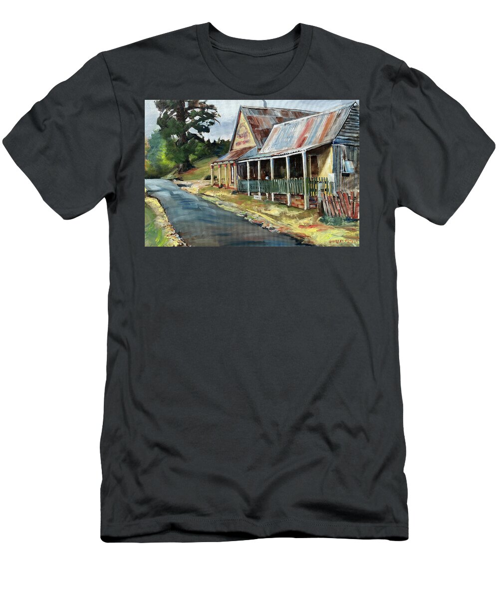 Landscape Painting T-Shirt featuring the painting General Store at Hill End by Shirley Peters