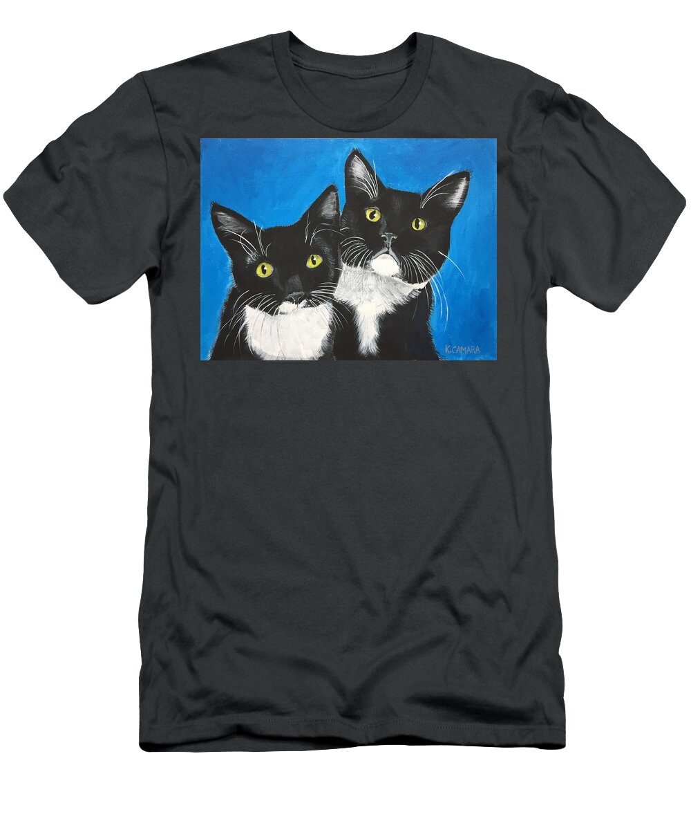 Pets T-Shirt featuring the painting George and Grayson by Kathie Camara
