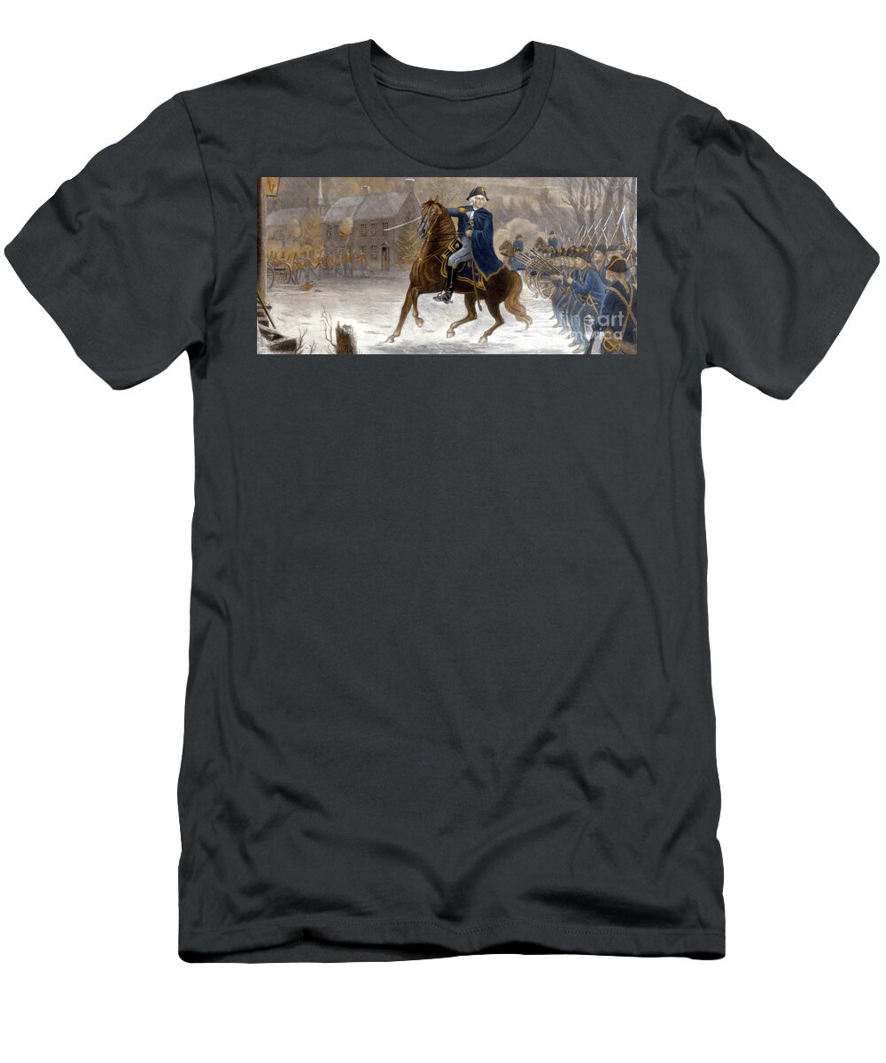 George T-Shirt featuring the photograph George Washington Battle-of-Trenton by Action