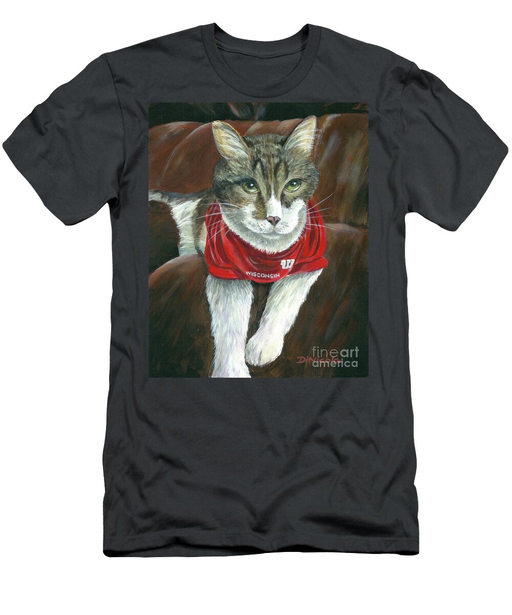 Domestic T-Shirt featuring the painting Gilbert by Anthony DiNicola