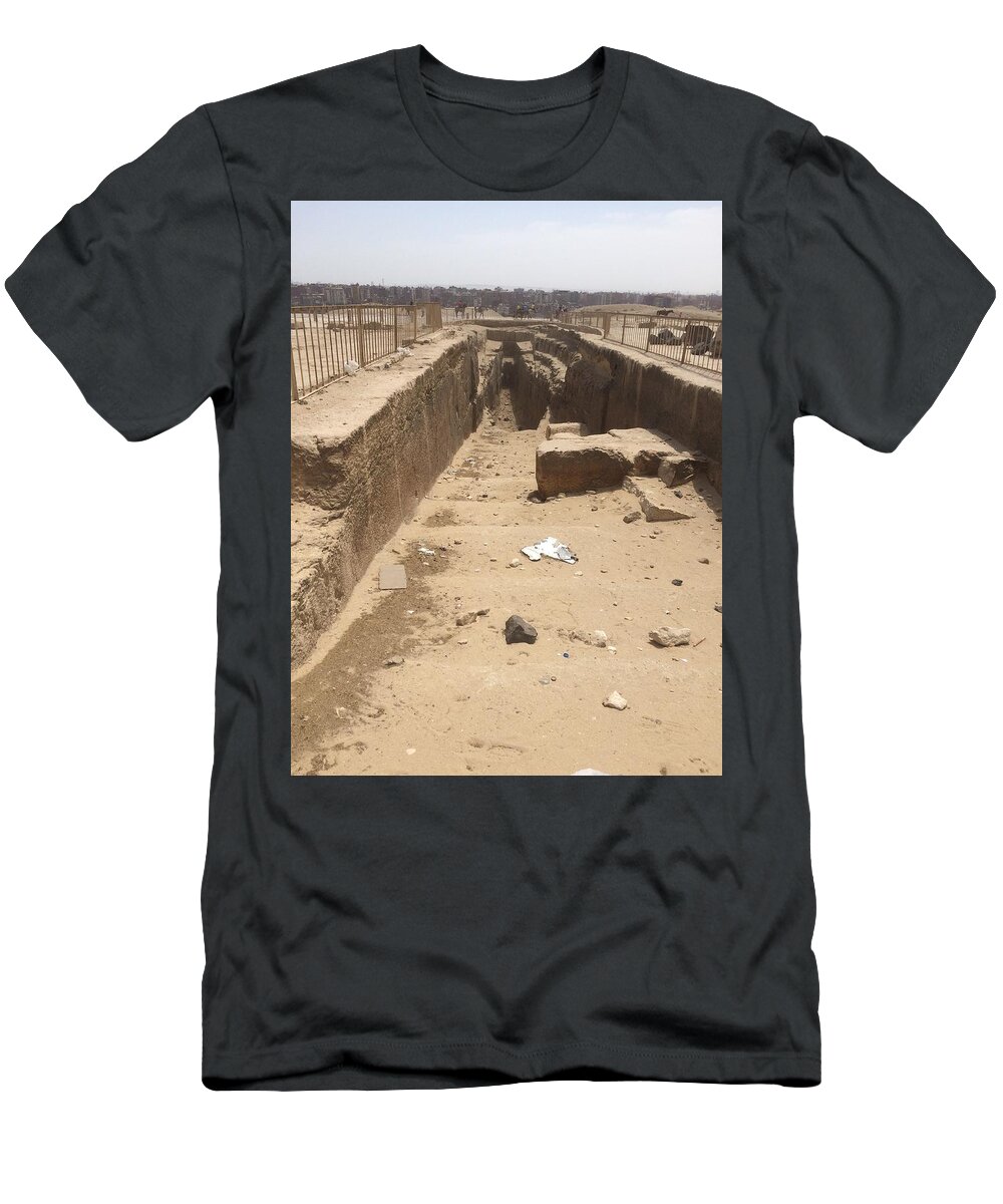 Giza T-Shirt featuring the photograph Giza Boat Pit by Trevor Grassi