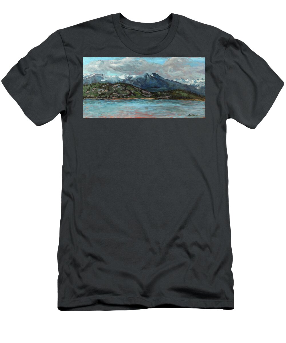 Glacier T-Shirt featuring the painting Glacier Bay #2 by David Dorrell