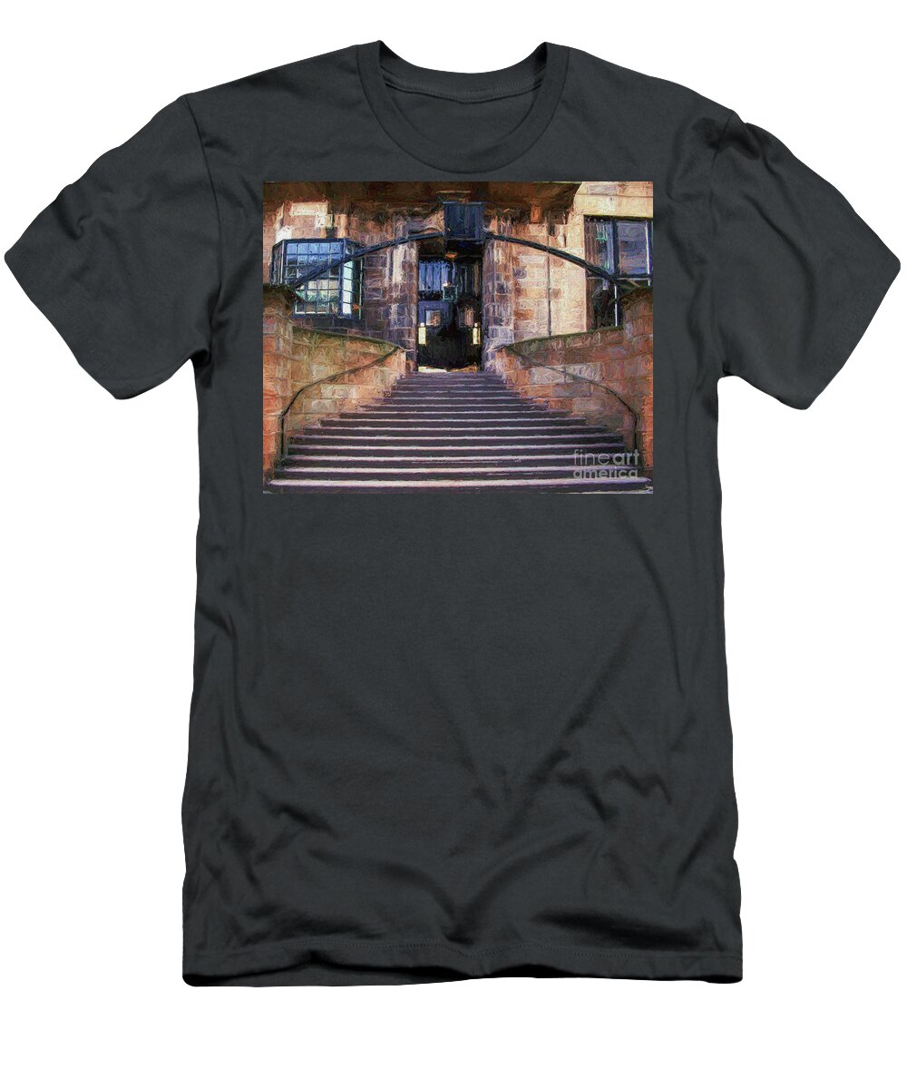 Glasgow School Of Art T-Shirt featuring the digital art Glasgow School of Art by Liz Leyden