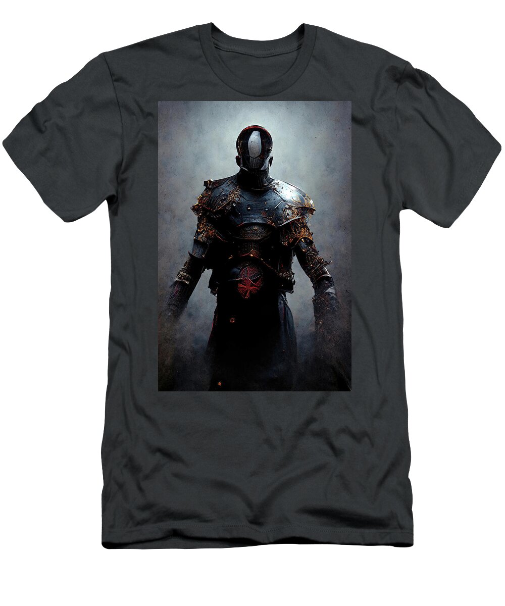 God T-Shirt featuring the digital art God Of War by Ron Weathers