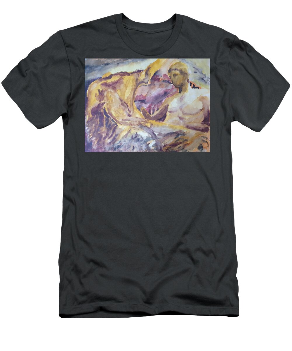 Masterpiece Paintings T-Shirt featuring the painting Gods of Olympus by Enrico Garff