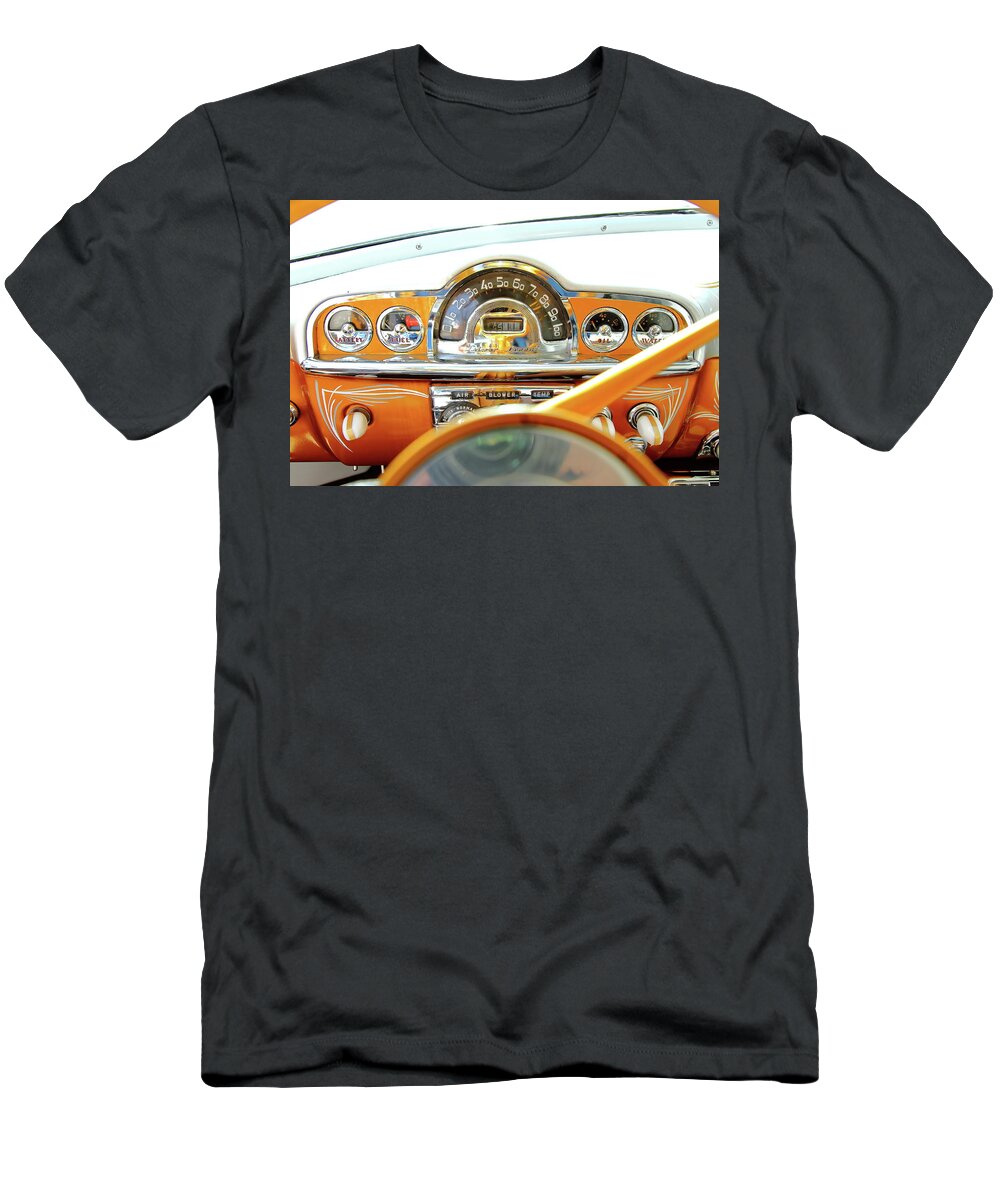 Pontiac T-Shirt featuring the photograph Golden Dash by Lens Art Photography By Larry Trager