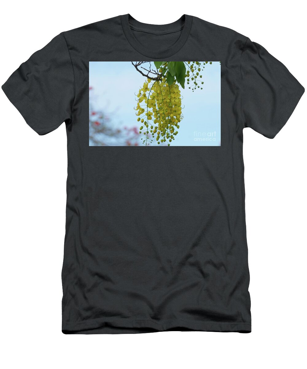 Flower T-Shirt featuring the photograph Golden Shower by On da Raks