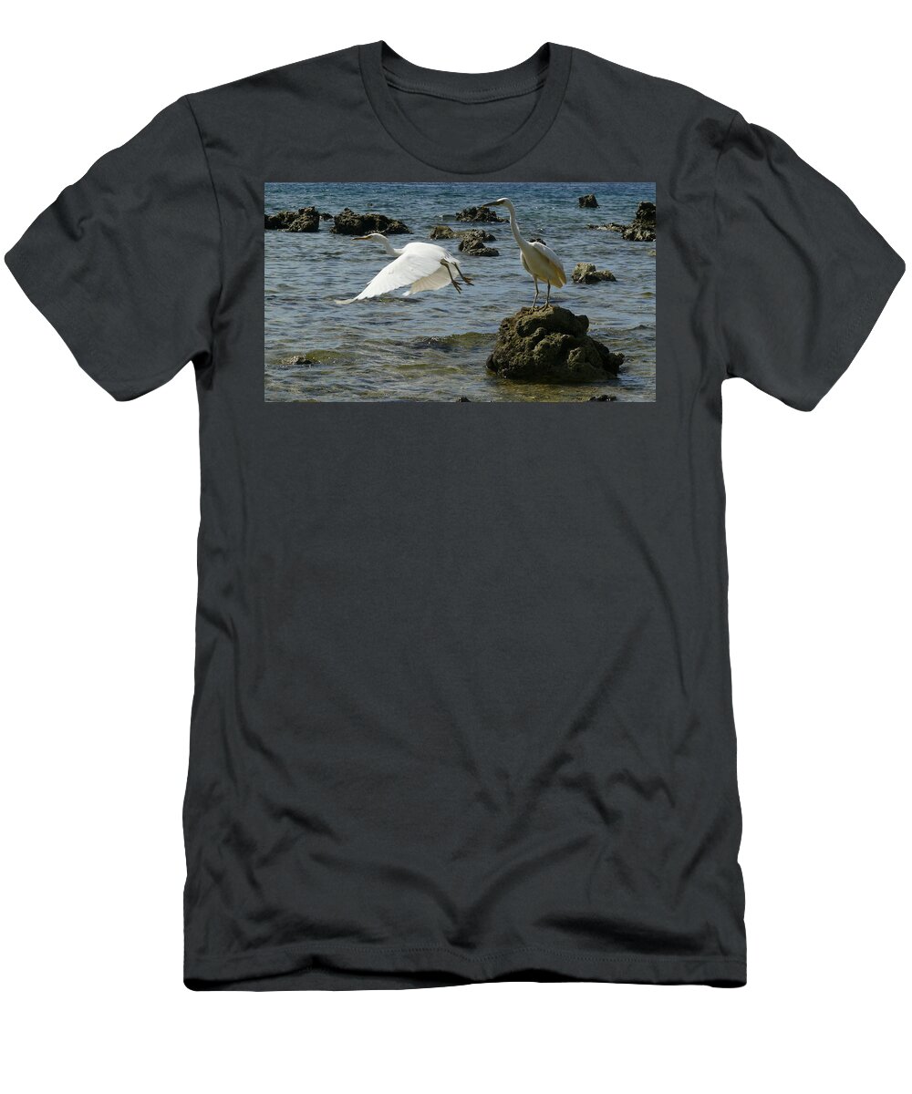 White Bird T-Shirt featuring the photograph Good bye, sweetheart by Robert Bociaga