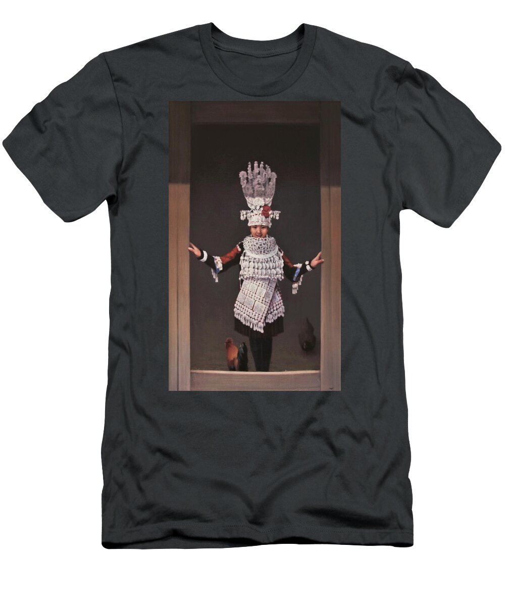 Realism T-Shirt featuring the painting Good Day by Zusheng Yu