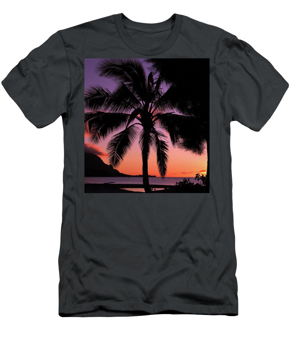 Kauai T-Shirt featuring the photograph Goodnight Hanalei by Tony Spencer