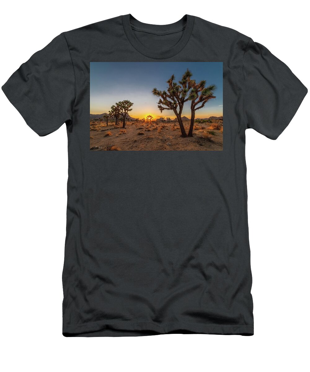 California T-Shirt featuring the photograph Goodnight Joshua Tree by Peter Tellone