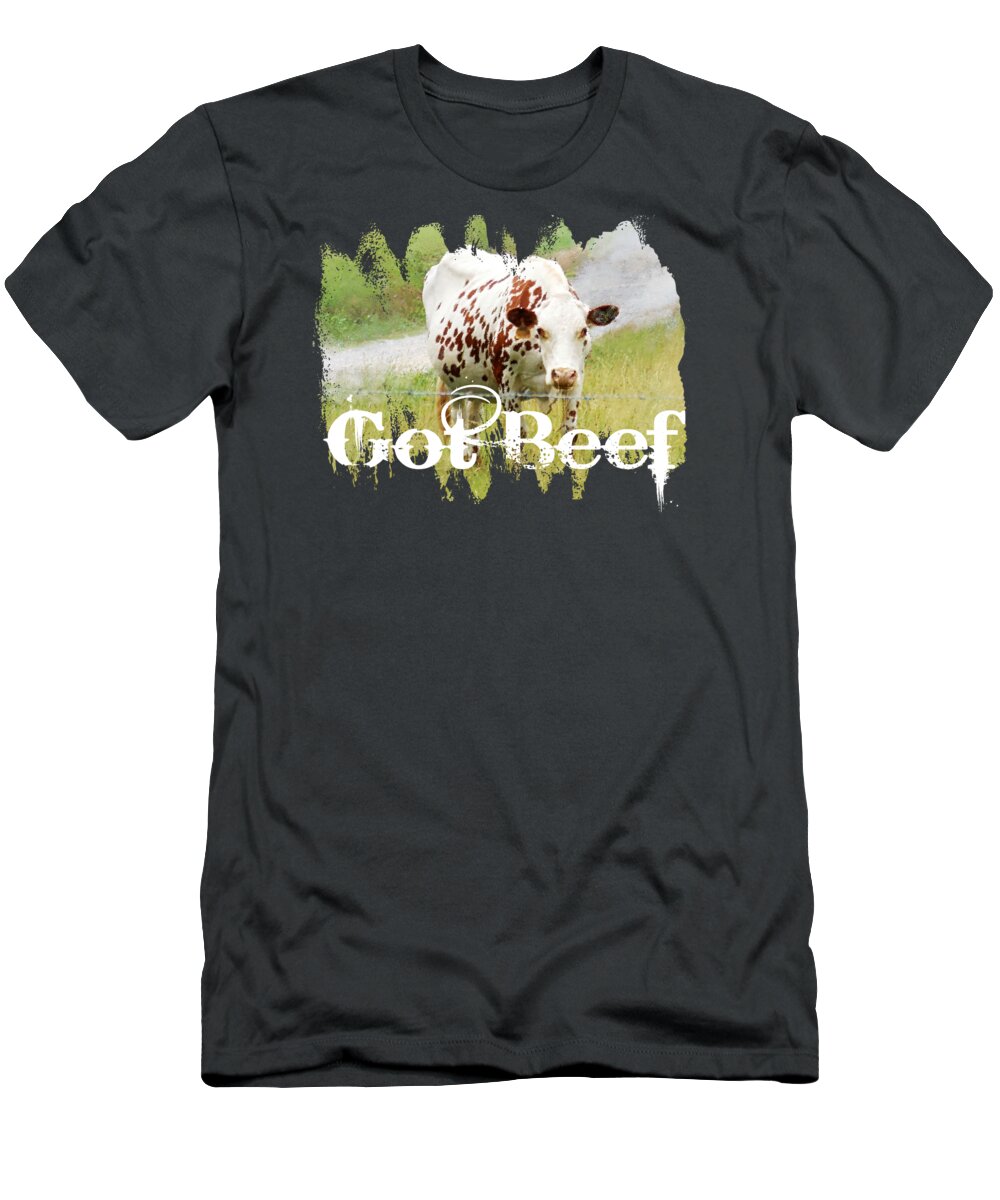 Got Beef T-Shirt featuring the photograph Got Beef by Anita Faye