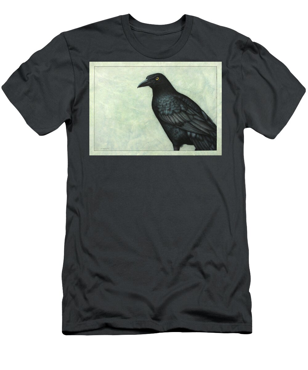 Grackle T-Shirt featuring the painting Grackle by James W Johnson