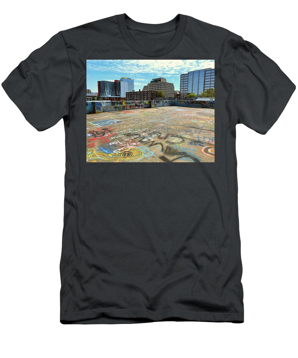 Graffiti T-Shirt featuring the photograph Graffiti on the Top Deck by Lee Darnell