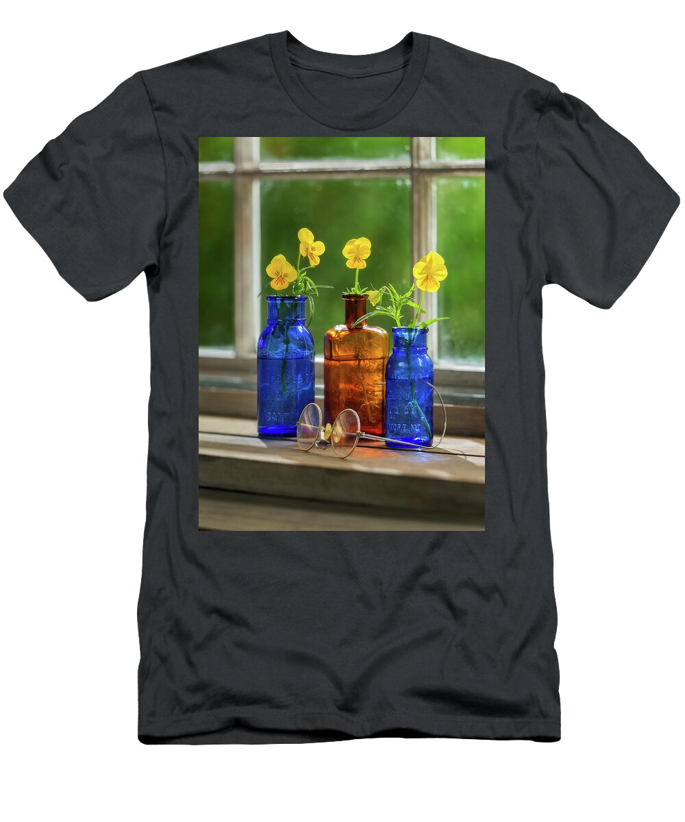 Flowers T-Shirt featuring the photograph Grandma's Glasses 2 by John Rogers