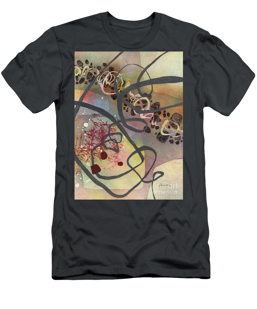 Abstract T-Shirt featuring the painting Gray Passage 2 by Hailey E Herrera
