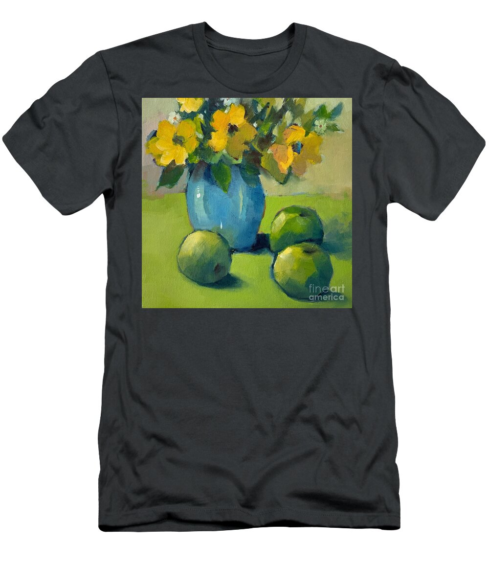Apples T-Shirt featuring the painting Green Apples by Michelle Abrams