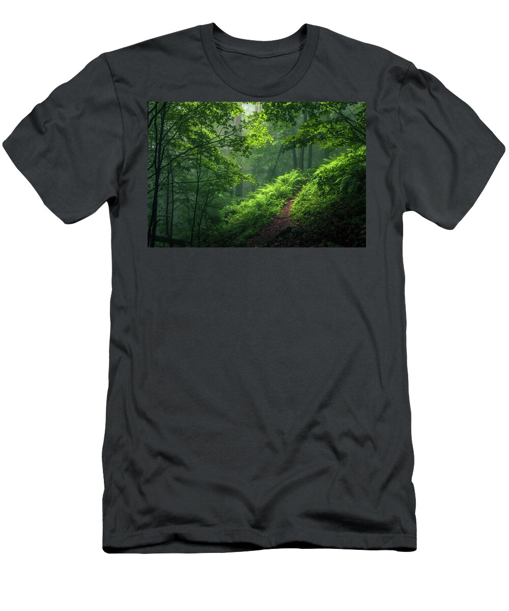 Mountain T-Shirt featuring the photograph Green Forest by Evgeni Dinev