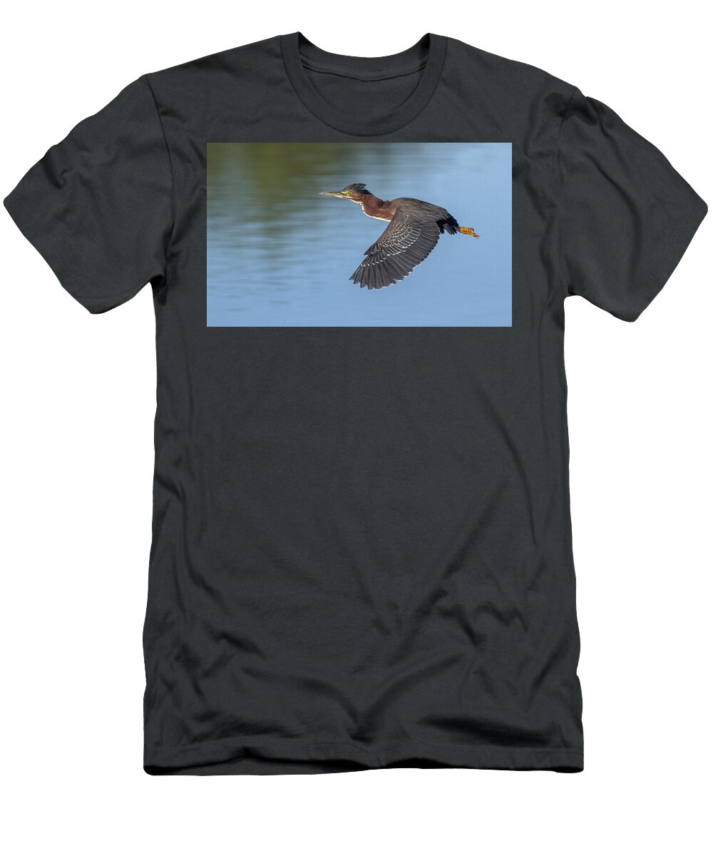 Green Heron T-Shirt featuring the photograph Green Heron 2201-111121-2 by Tam Ryan