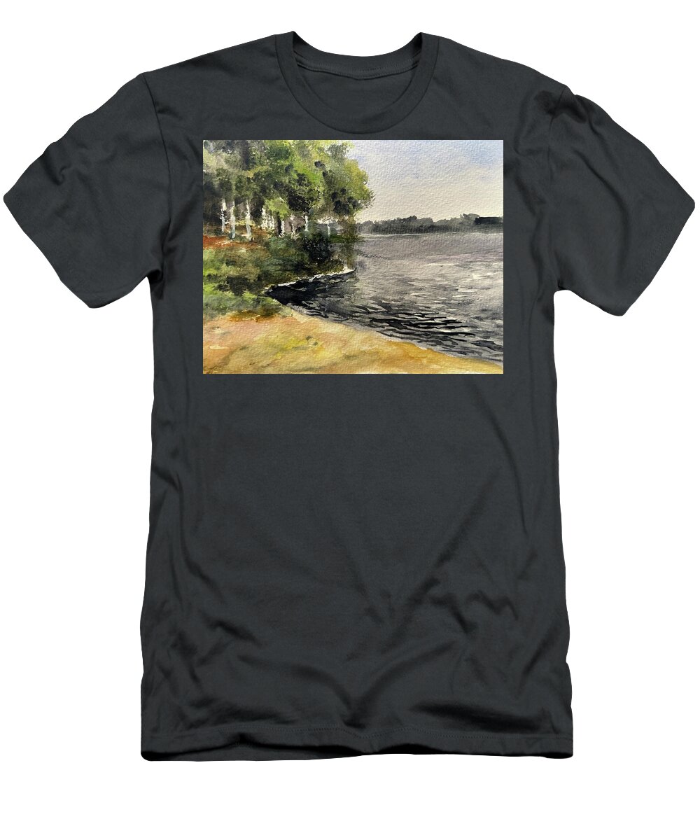 Watercolor T-Shirt featuring the painting Greensboro North Carolina by Larry Whitler