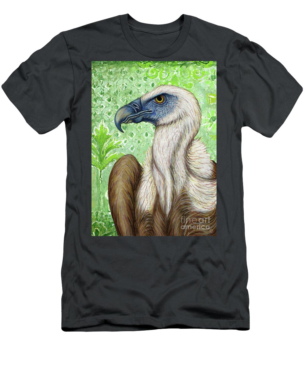 Griffon Vulture T-Shirt featuring the painting Griffon Vulture Abstract by Amy E Fraser
