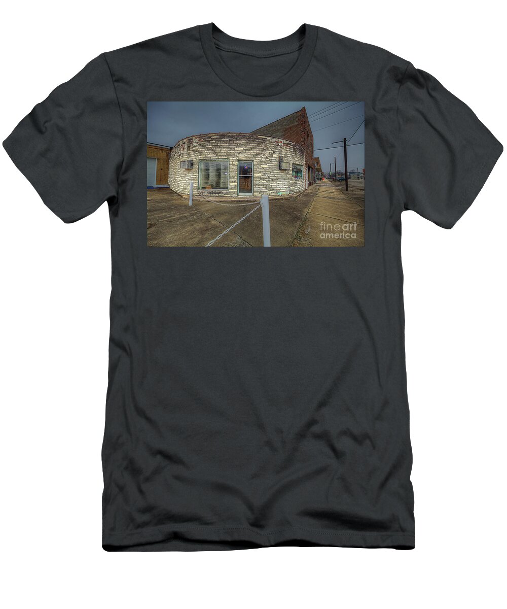 Observing T-Shirt featuring the photograph Half Circle Building by Larry Braun