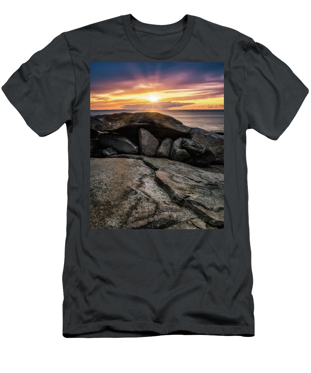 Halibut Pt. T-Shirt featuring the photograph Halibut Light by Michael Hubley