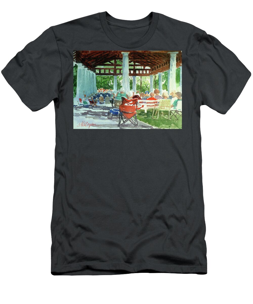 Lecture T-Shirt featuring the painting Hall of Philosophy Lecture by Maryann Boysen