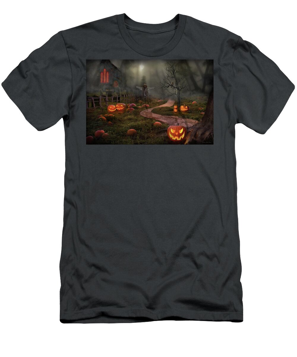 Halloween T-Shirt featuring the photograph Halloween - On the eve of Halloween by Mike Savad