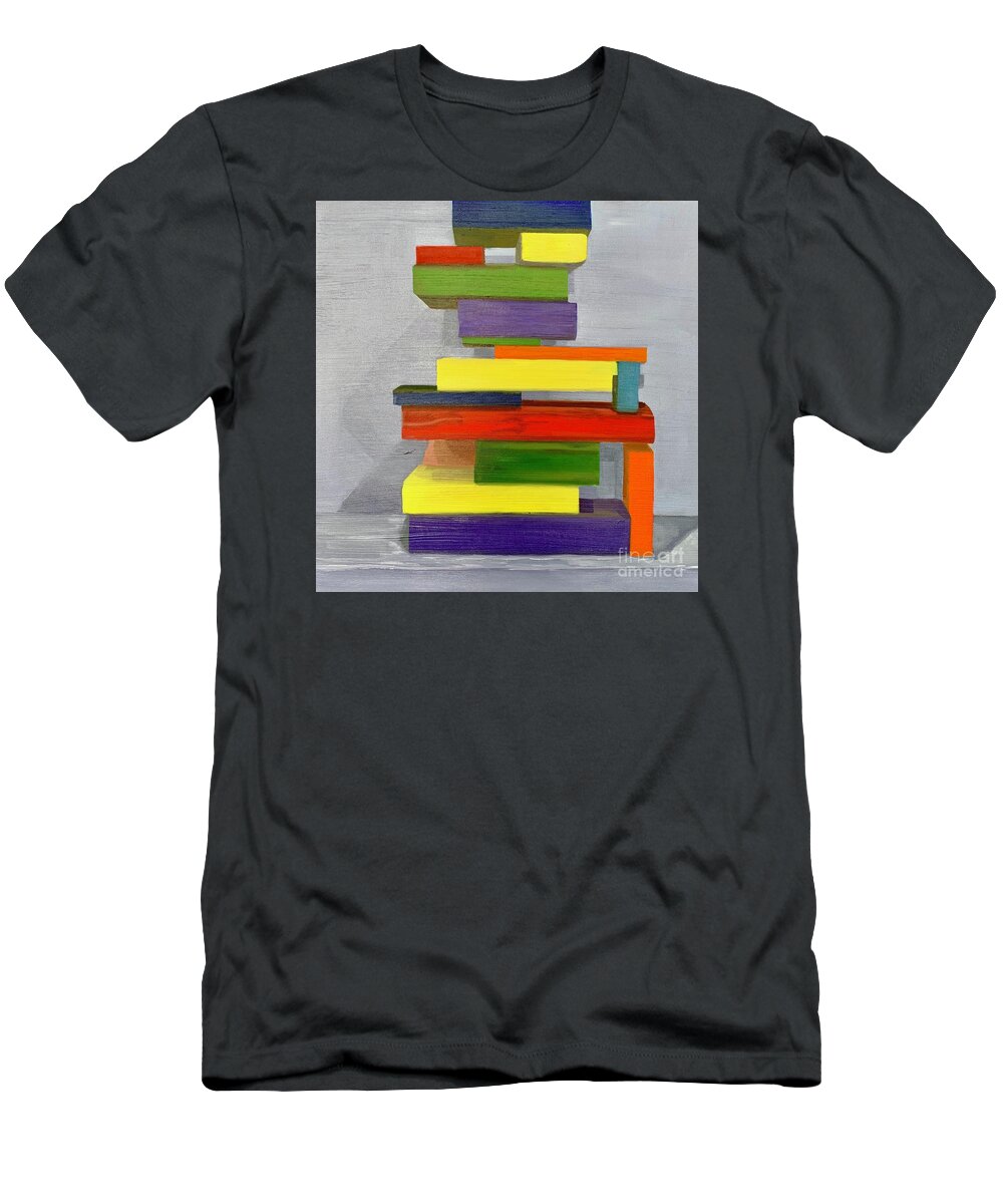 Blocks T-Shirt featuring the painting Happiness by Jennefer Chaudhry