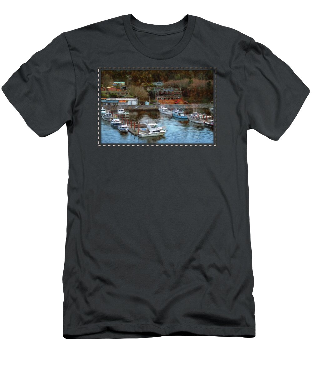 Depoe Bay Oregon T-Shirt featuring the photograph Harbor Lights Inn by Thom Zehrfeld