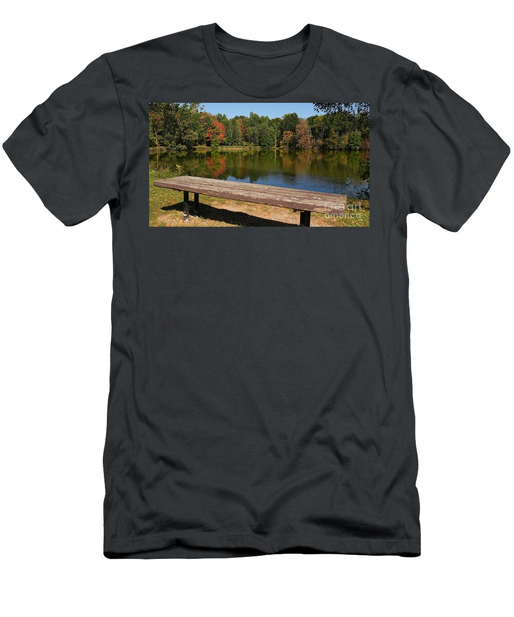 Park Bench Take A Seat T-Shirt featuring the photograph Have a Seat and ReLaX by fototaker Tony