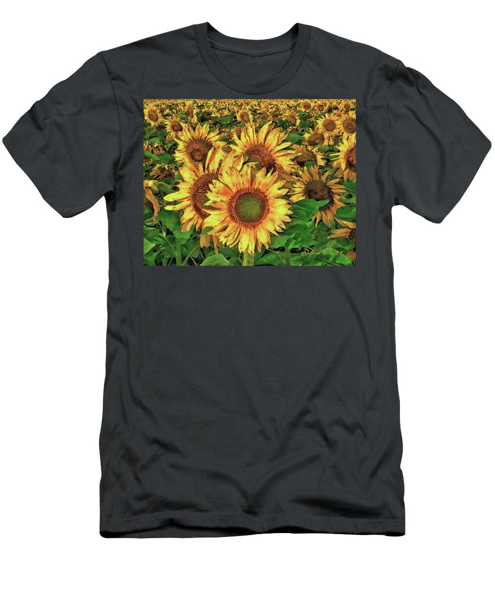 Sunflower T-Shirt featuring the digital art Have A Sunflower Day by Dave Lee