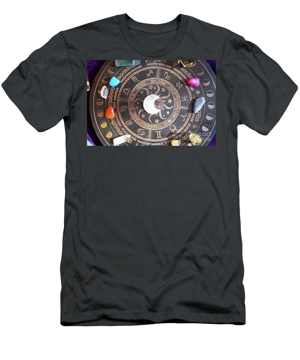Horoscope T-Shirt featuring the photograph Healing Crystals by Anastasy Yarmolovich