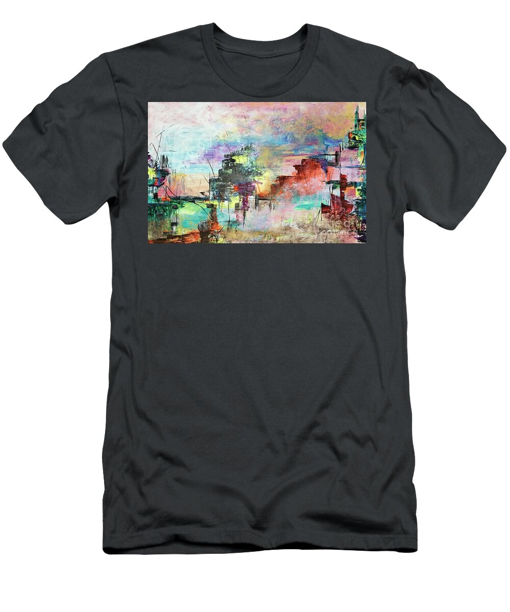 Painting T-Shirt featuring the painting Heart of endless by Maria Karlosak