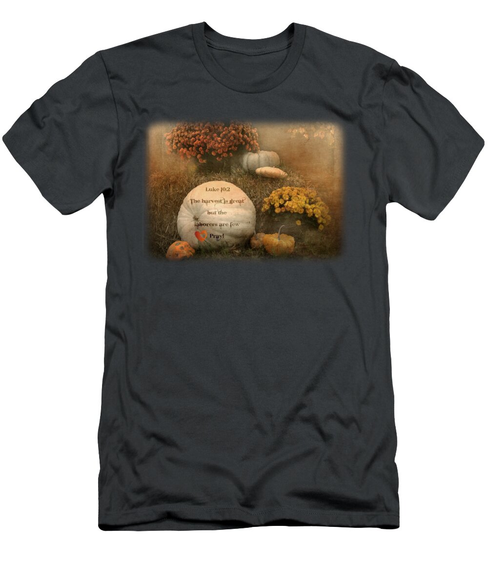 Hello Pumpkin T-Shirt featuring the digital art Hello Pumpkin - Verse by Anita Faye