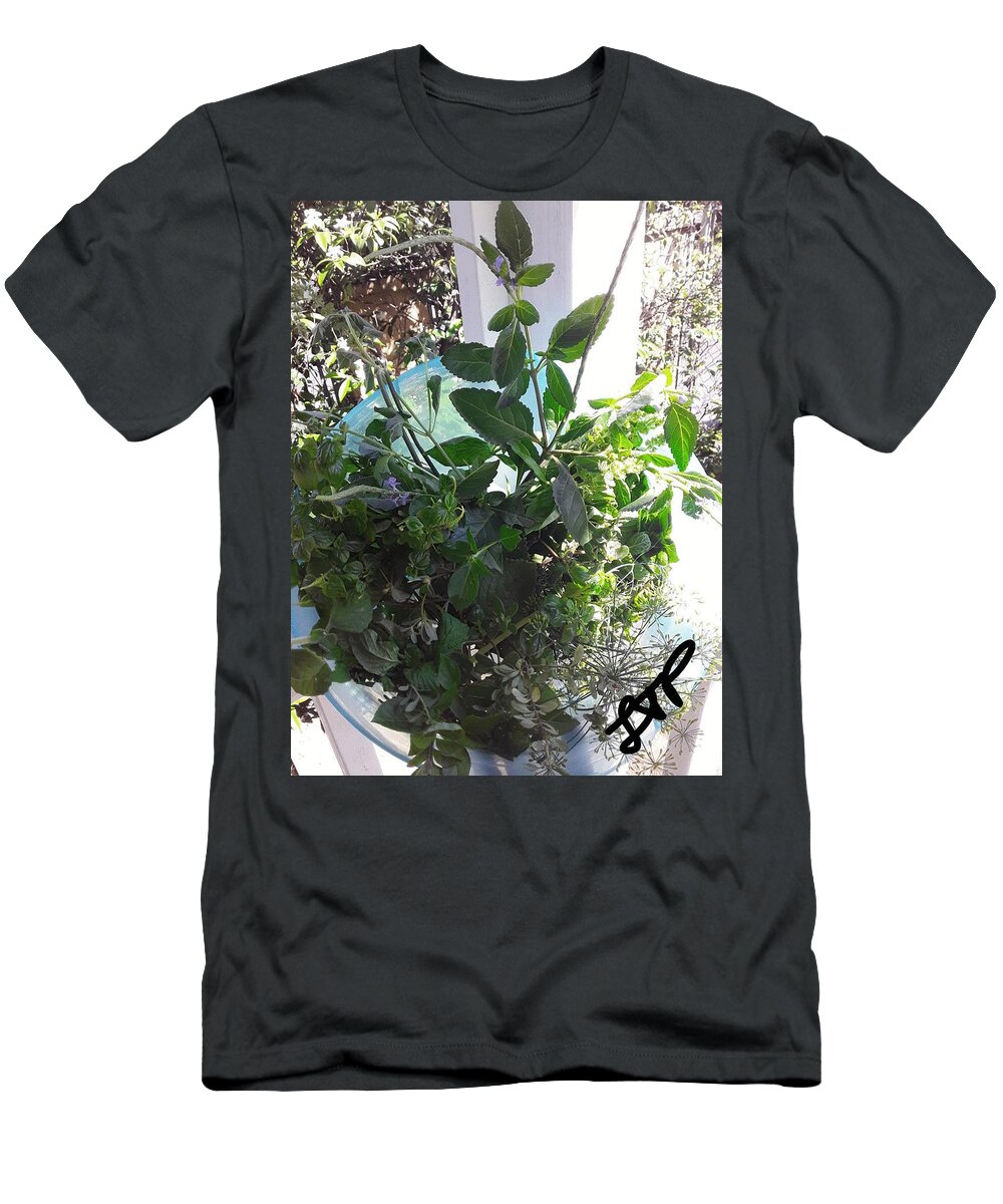 Herbs T-Shirt featuring the photograph Herbal Bouquet by Esoteric Gardens KN